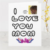 子供のための母の日の折りたたみグリーティングカード カード (黄色い花)