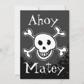 子供のための海賊の誕生日パーティーの招待状 招待状 (裏面)