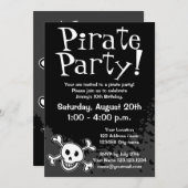 子供のための海賊の誕生日パーティーの招待状 招待状 (正面/裏面)