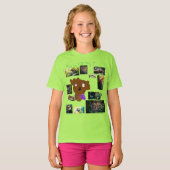 子供のための熱帯雨林の動物 Tシャツ (正面フル)