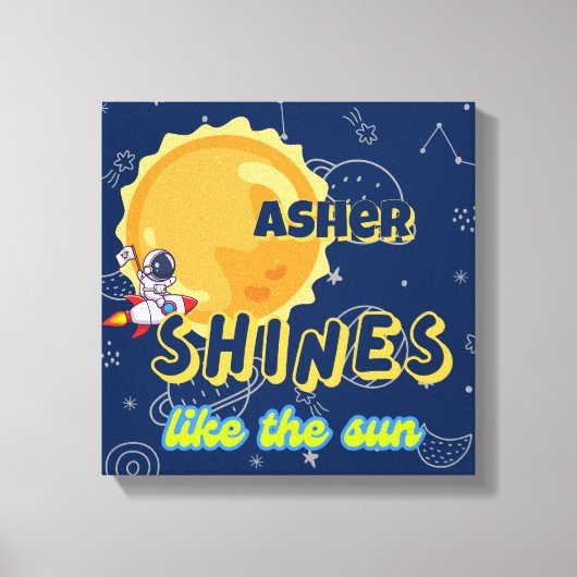 子供のための特別な空間 肯定的な言葉 幼児 部屋 デコレーション キャンバスプリント (正面)