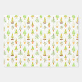 🎄子供のための甘いクリスマスパターン003 ラッピングペーパーシート (正面3)