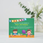 子供のための科学実験 誕生日パーティーの招待状 招待状 (スタンド正面)