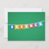 子供のための科学実験 誕生日パーティーの招待状 招待状 (裏面)