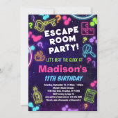 子供のための脱出ゲーム誕生日パーティーの招待状 招待状 (正面)
