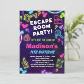 子供のための脱出ゲーム誕生日パーティーの招待状 招待状 (スタンド正面)