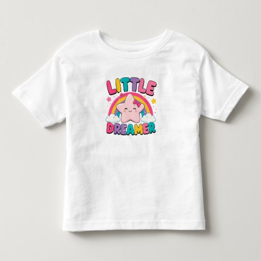 🌈 子供のための虹の雲リトル・ドリーマー トドラーTシャツ (正面)