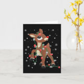 子供のための赤い鼻のルドルフとクリスマス カード (黄色い花)