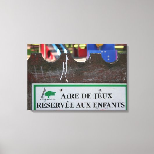 子供のための遊び場1リザーブオエンファントC キャンバスプリント (正面)