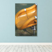 子供のための遊び場32黄色のスライドキャンバス キャンバスプリント (インサイチュ (ウッドフロア))