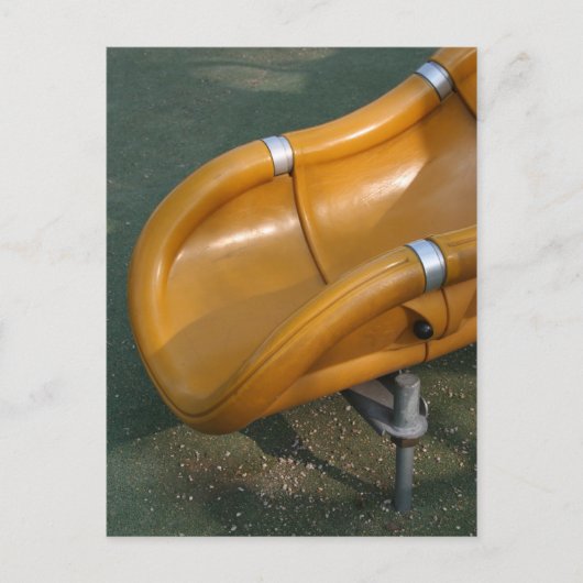 子供のための遊び場32黄色のスライド葉書 ポストカード (正面)