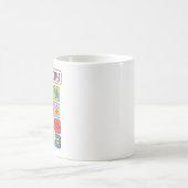 子供のための電卓デザインのナンバーデイ数学アイコン コーヒーマグカップ (中央)