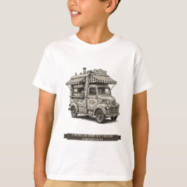 子供のための面白いアイスクリームトラック Tシャツ