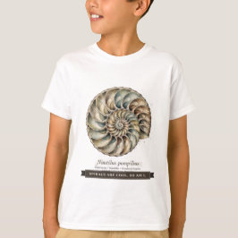 子供のための面白いオウムガイの貝殻 Tシャツ