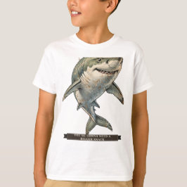 子供のための面白いサメ Tシャツ