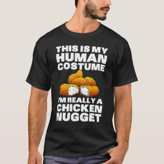 子供のための面白いチキンナゲットのコスチューム ファッション ナゲット Tシャツ