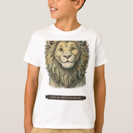 子供のための面白いライオン Tシャツ
