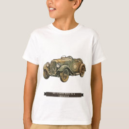 子供のための面白いレーシングカー Tシャツ