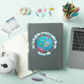 子供のための面白い海の生き物のカートゥーン聖書の詩 シール (iPadカバー)