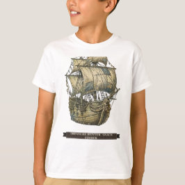 子供のための面白い海賊船 Tシャツ