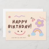 子供のための面白い誕生日カード (正面/裏面)