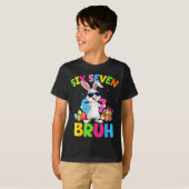 子供のための面白い67バニーエッグ Tシャツ (正面フル)