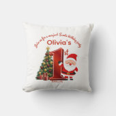 子供のための魔法のサンタの誕生日デザイン クッション (正面)
