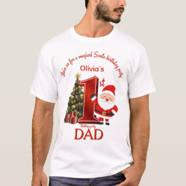 子供のための魔法のサンタの誕生日デザイン Tシャツ