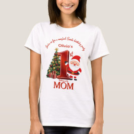 子供のための魔法のサンタの誕生日デザイン Tシャツ