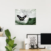 子供のための黒い蝶の引用文 ポスター (ホームオフィス)