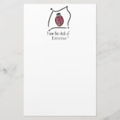 子供のてんとう虫の静止した名前入り 便箋 (正面)