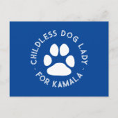 子供のない犬のレディのためにカマラおもしろい犬ポーブルー ポストカード (正面)