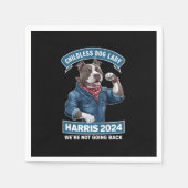 子供のない犬の女性がカマラ選挙投票2024 スタンダードカクテルナプキン (正面)
