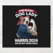 子供のない犬の女性がカマラ選挙投票2024 ビールラベル (シングルラベル)