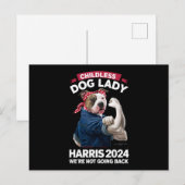 子供のない犬の女性がカマラ選挙投票2024 ポストカード (正面/裏面)