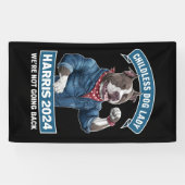 子供のない犬の女性がカマラ選挙投票2024 横断幕 (横)