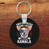 子供のない犬の女性が投票Kamala-harris 2024 2 キーホルダー (正面)