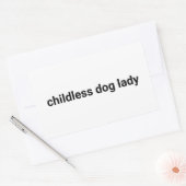 子供のない犬の女性ミニマリスト白モダンおもしろい色 長方形シール (封筒)