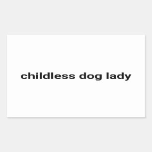 子供のない犬の女性ミニマリスト白モダンおもしろい色 長方形シール