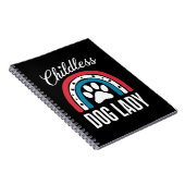 子供のない犬の女性選挙投票2024 Rainbow USA ノートブック (右側)