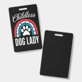 子供のない犬の女性選挙投票2024 Rainbow USA バッジ (正面＆裏面)