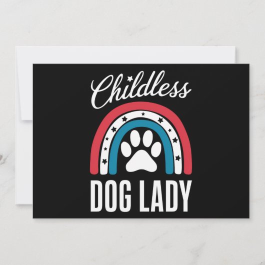 子供のない犬の女性選挙投票2024 Rainbow USA 招待状 (正面)