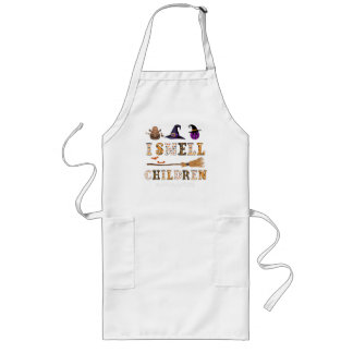子供のにおいが気になる給食のおばちゃんハロウィンTシャツ ロングエプロン