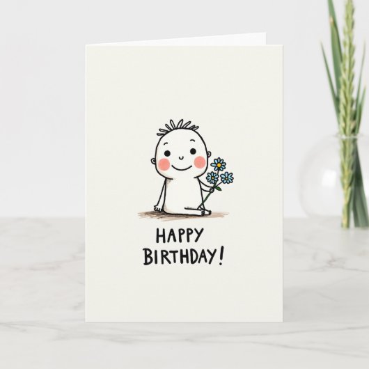 子供のような誕生日カード カード (正面)