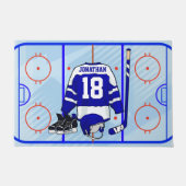 子供のアイスホッケーの寝室およびEnの続きのコレクション ドアマット (正面)