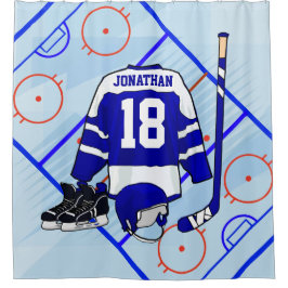 子供のアイスホッケーの寝室のコレクション1 シャワーカーテン