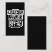 子供のアイスホッケーのTシャツのおもしろいなディフェンスプレーヤー 名刺 (正面/裏面)