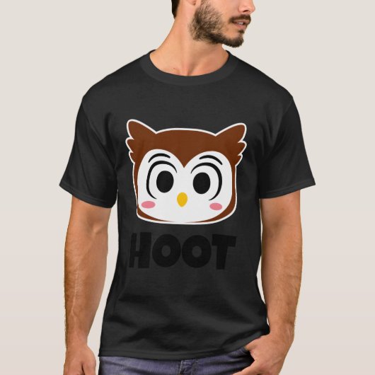 子供のアカフクロウの顔 Tシャツ (正面)
