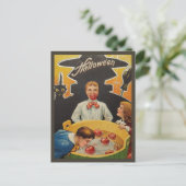 子供のアップルボビング – ヴィンテージハロウィーン ポストカード (スタンド正面)