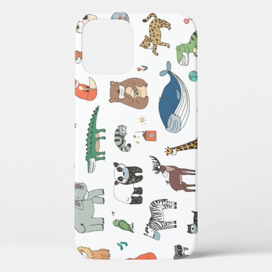 子供のアニマルマスク、ウイルスパターン。 Case-Mate iPhoneケース (裏面)